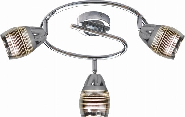 Lampada da soffitto MILTON cromata 3xE14x10W in metallo, dimensioni: 18x38x38 cm, IP20, Candellux