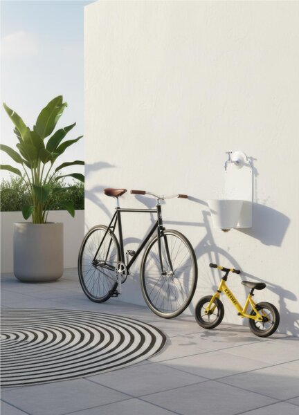 Fontana da Parete Giardino con Rubinetto e Secchio Removibile Dimensioni 23x25xh 50cm - peso 6,7kg con tubo rubinetto, Garantita contro la ruggine Colore Bianco