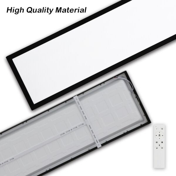 Brilagi-LED Plafoniera da bagno dimmerabile FRAME SMART LED/50W/230V IP44, nero con telecomando