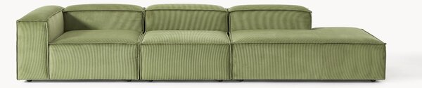 Chaise loungue XL componibile in velluto a coste Lennon