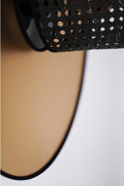 Duolla - Applique TOKYO RATTAN 1xE27/15W/230V diametro 50 cm oro/nero