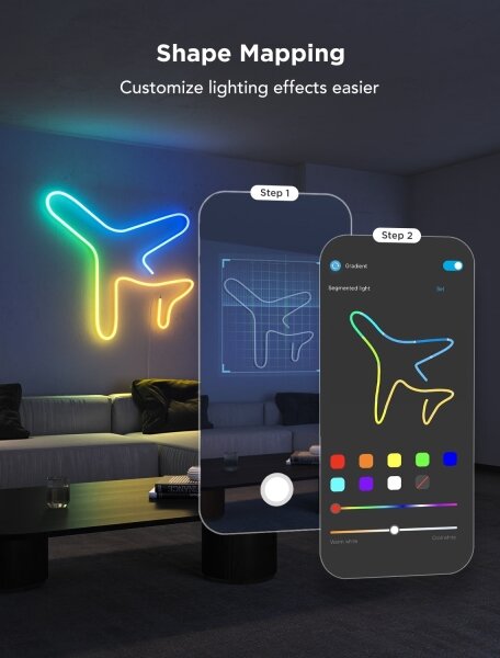 Govee - Neon 2 MATTER striscia LED flessibile 3m RGBIC Wi-Fi