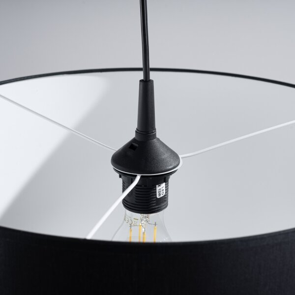 Sollux SL.1406 - Lampadario a sospensione con filo NOVA 1xE27/15W/230V diametro 40 cm nero