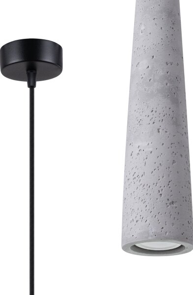 Sollux SL.1347 - Lampadario a sospensione con filo ELECTRA 1xGU10/10W/230V calcestruzzo/grigio