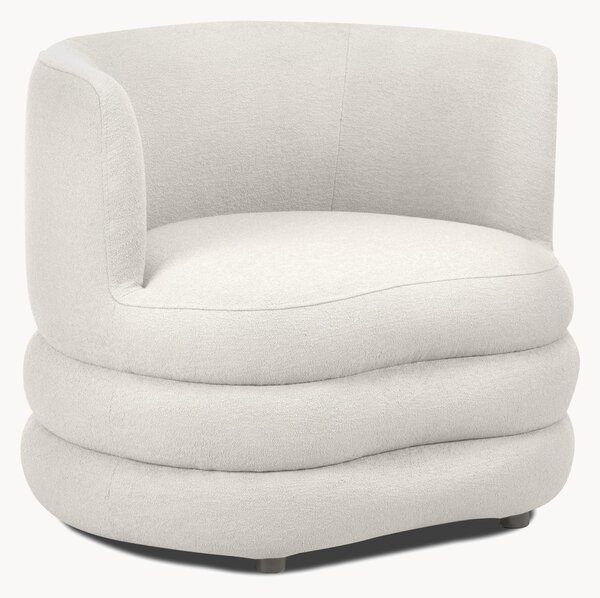 Poltrona di design in tessuto boucle Solomon