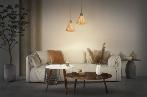 Ledvance - Lampadario a sospensione con filo DECOR RAFFIA 1xE27/15W/230V