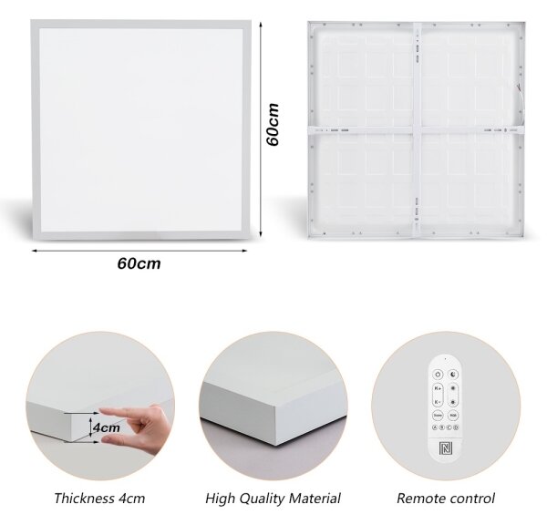 Immax NEO 07277L -Lampada LED dimmerabile da bagno FRAME 50W/230V IP44 Wi-Fi Tuya+RC