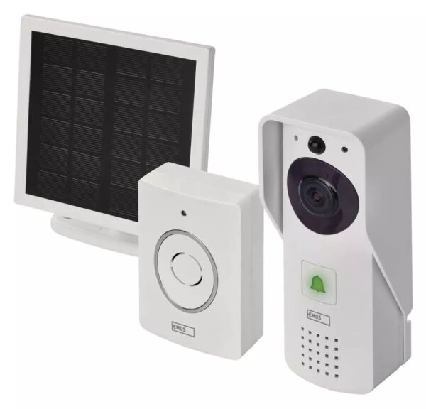 Campanello video wireless GoSmart 4400 mAh 3xAA IP44 Wi-Fi Tuya con pannello sol