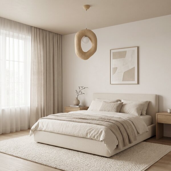 Brilagi - Lampada a sospensione con cavo WABI SABI 1xE27/40W/230V colore crema
