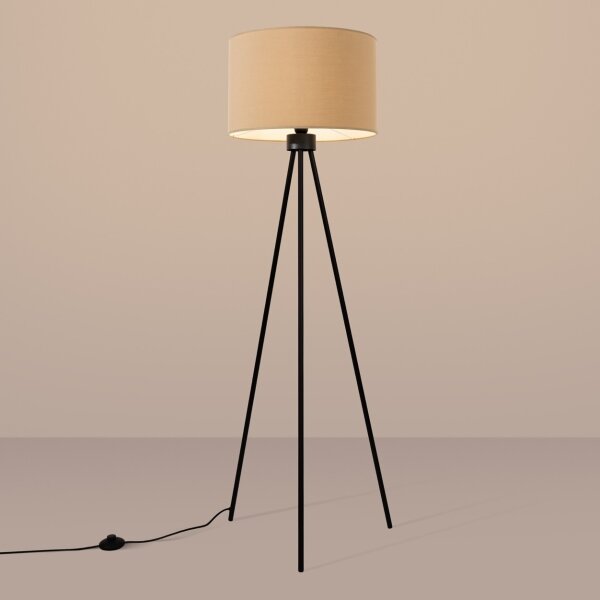 Sollux SL.1853 - Lampada da terra NEVIA 1xE27/15W/230V tortora