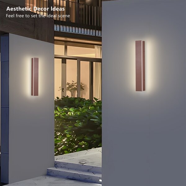 Brilagi - Lampada da parete esterna LINEAR LED/8W/230V 3000K IP65 30 cm marrone CRI 90