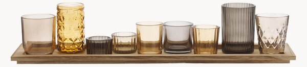 Set portalumini in vetro Wessel 10 pz