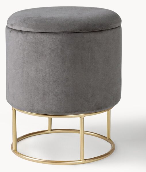 Pouf contenitore in velluto con spazio di conservazione Polina