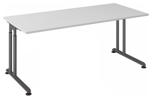 HAMMERBACHER ZS19 höhenverstellbarer Schreibtisch grau rechteckig