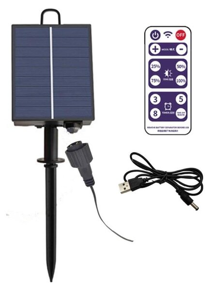 Kit di controllo solare da 1200 mAh, 4,5 V / 1,2 W, per strisce LED