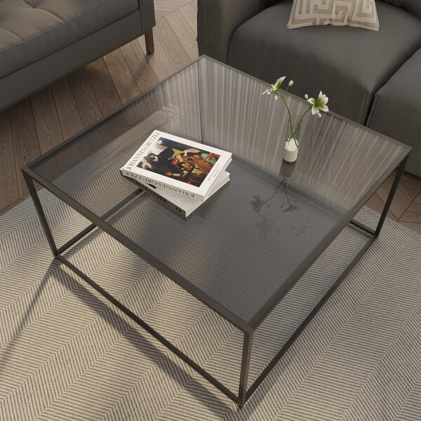 Tavolino da caffè rotondo in vetro, dimensioni 45 x 70 cm, con struttura in metallo