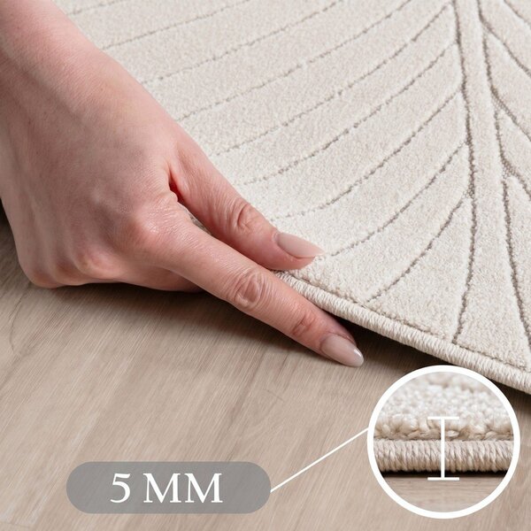 Passatoia da interno ed esterno color crema 80x250 cm Nova 1204 – Ayyildiz Carpets