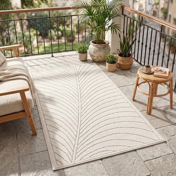 Passatoia da interno ed esterno color crema 80x250 cm Nova 1204 – Ayyildiz Carpets