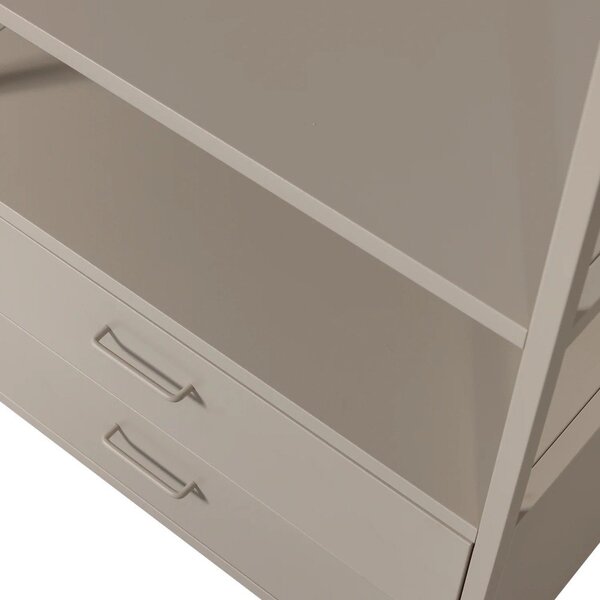 Armadio beige in metallo a giorno 70x185x54 cm Ferris – WOOOD