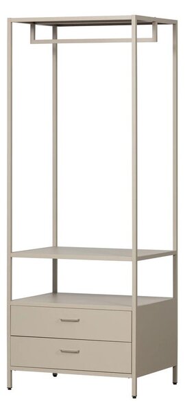 Armadio beige in metallo a giorno 70x185x54 cm Ferris – WOOOD