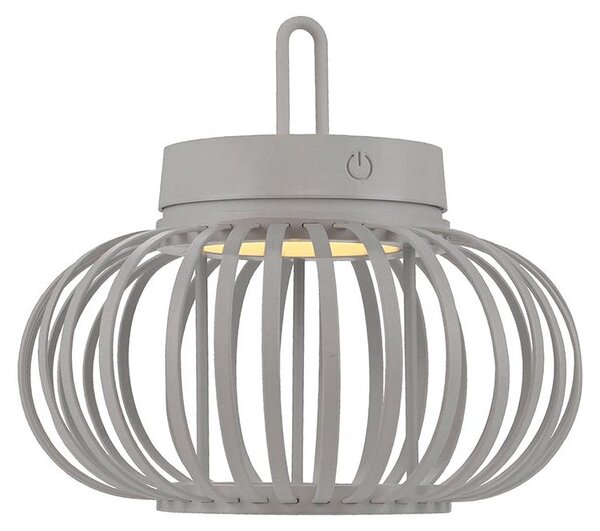 Lampada a sospensione/da tavolo a LED, color sabbia, con dimmer touch, diametro 25 cm