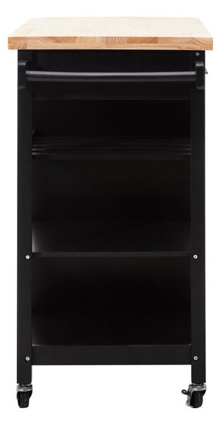 Isola da cucina in legno di cauciù massiccio su ruote 48x105 cm Frankfurt – Premier Housewares