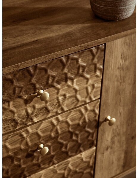 Credenza colore naturale scuro 114x70x39 cm Frida – Premier Housewares