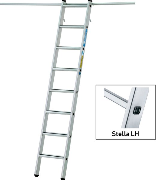 Scala a pioli da appendere a scaffale Stella LH di Zarges con 10 pioli