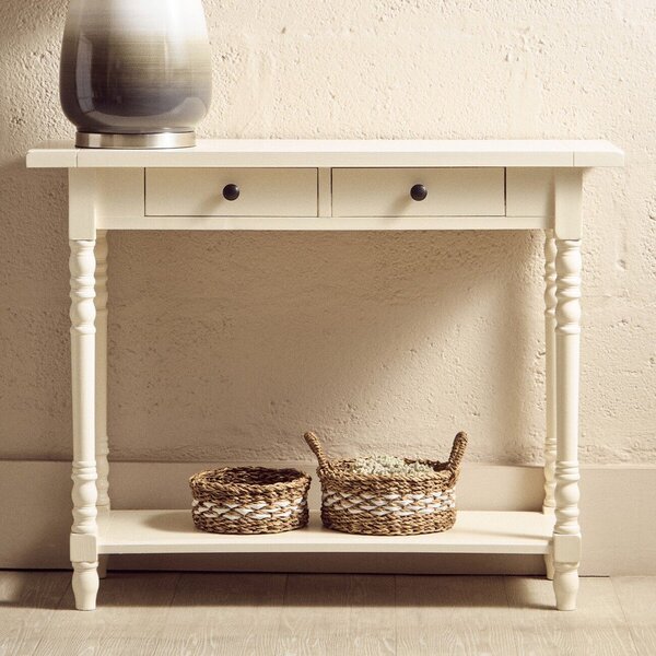 Tavolo consolle avorio in pino massiccio 35x96 cm Heritage – Premier Housewares