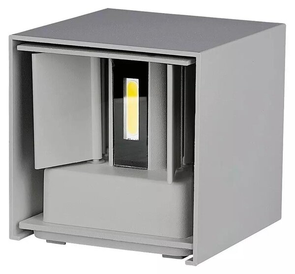 Applique LED grigie - Quadrate - Bridgelux - IP65 - 6W - 660 lumen - 4000K