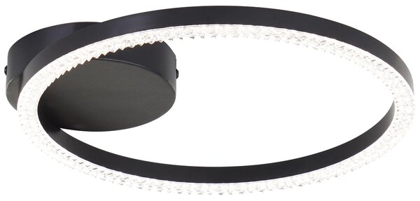 BRILLANTE plafoniera 30x31cm Aurelia nera IP20 LED integrato