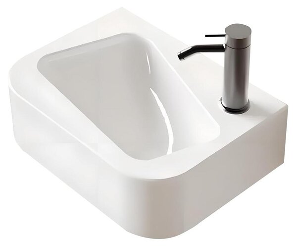 Lavabo in Vetroceramica piccolo, da montare a parete