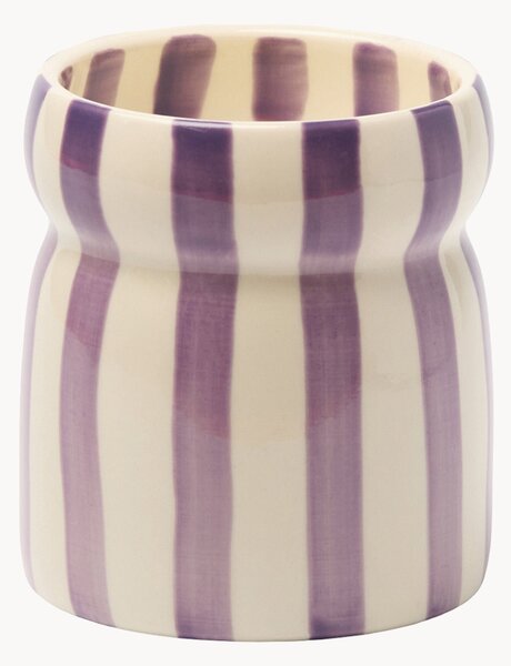 Candela profumata in ceramica a righe Purple (Waikiki Waters)