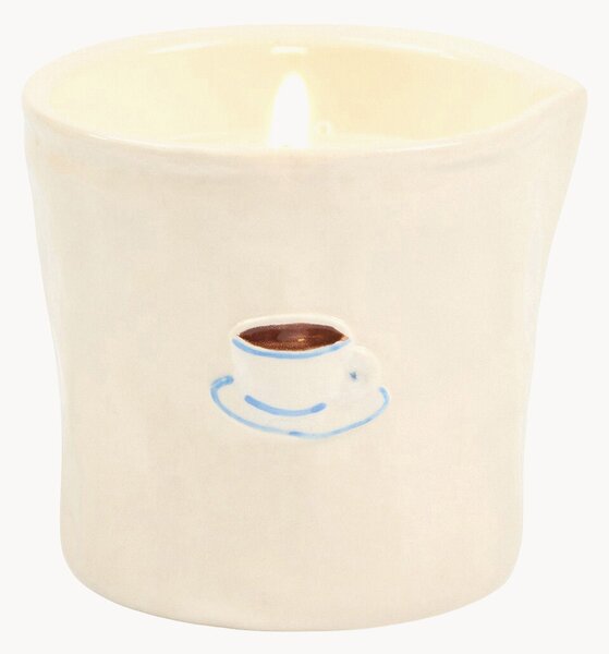 Candela profumata in ceramica Cappuccino (cioccolato, ciliegia)