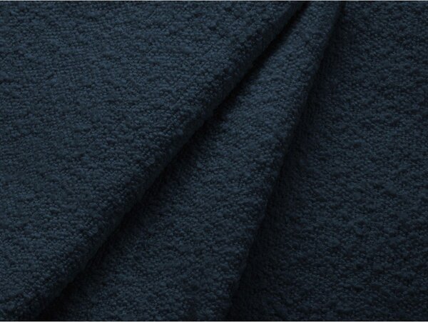 Poltrona blu scuro con rivestimento in bouclé Poppy – Micadoni