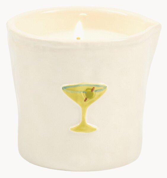 Candela profumata in ceramica Martini (limone, viola)