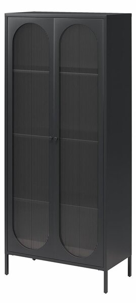 Vetrina in metallo nero 80x186x40 cm Luna - Støraa