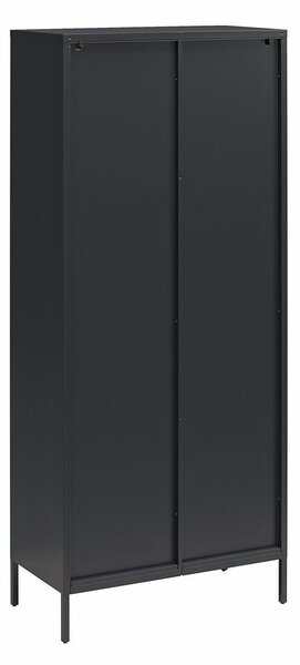 Vetrina in metallo nero 80x186x40 cm Luna - Støraa