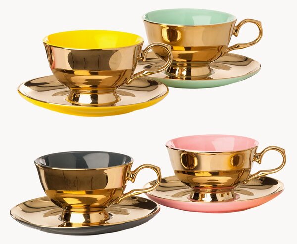 Set di 4 tazzine da caffè con piattino Legacy