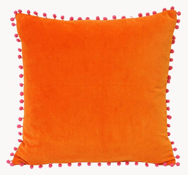 Cuscino in velluto Pompom