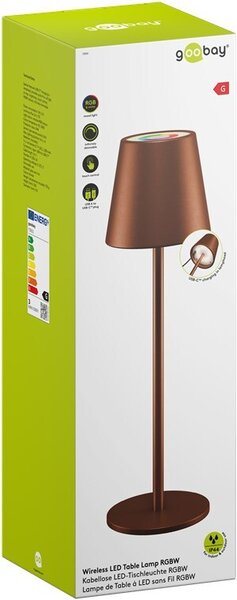 Lampada da tavolo LED a batteria RGBW, bronzo