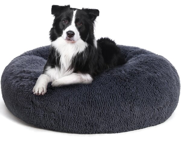 Cuccia ortopedica per cani a forma di ciambella, lavabile e confortevole