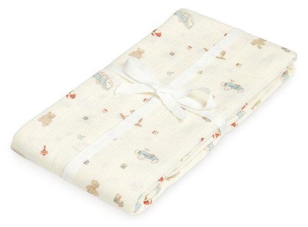 Coperta per bambini giallo chiaro in cotone organico confezionata 120x120 cm Off-White – Cam Cam Copenhagen