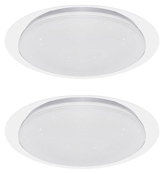 Set di 2 lampade da soffitto a LED, effetto stella, telecomando 46,5 cm