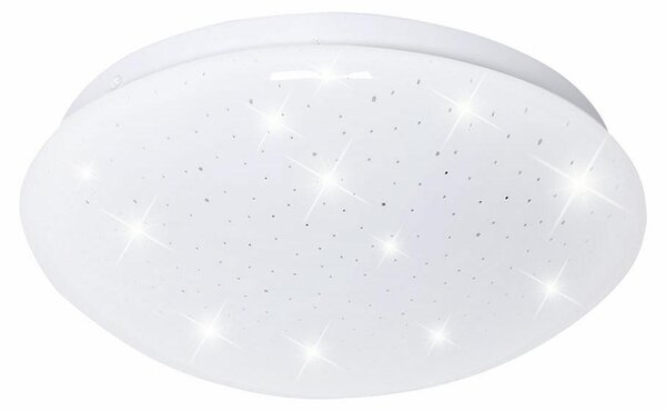 Lampada da soffitto a LED, rotonda, bianca, effetto stelle, diametro 21,5 cm