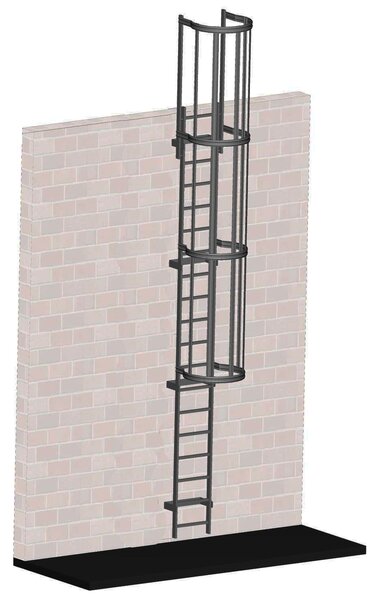 Scala a pioli in acciaio zincato 4,80 m 58348