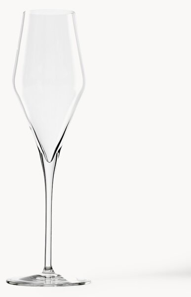 Set di 6 flute da champagne in cristallo Quadrophil