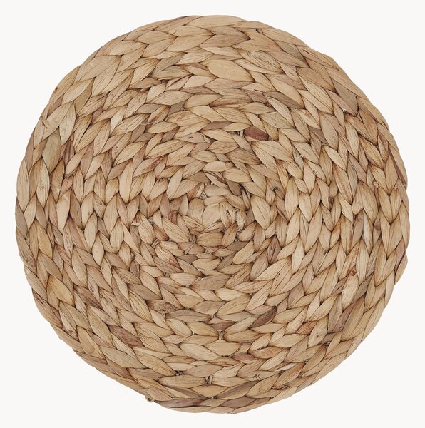Set di 4 tovagliette rotonde in fibra naturale Wanda