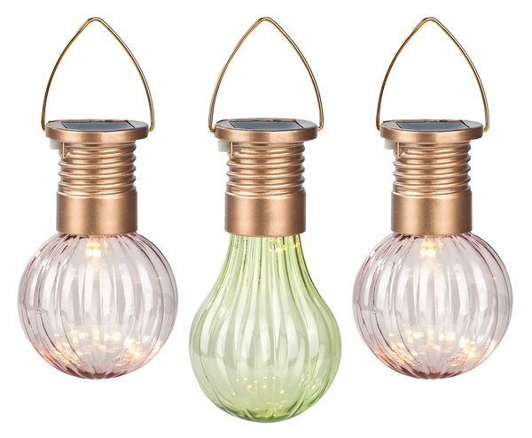 Set di 3 luci solari MOSES leaf & blossom per decorazioni da giardino