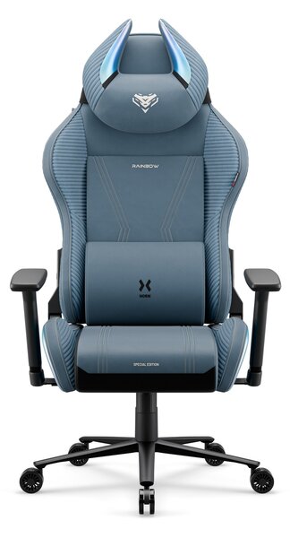 Sedia gaming blu in tessuto X-Horn 2.0 Rainbow Blue, Normal